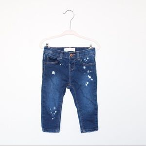 Zara Baby Flannel Lined Jeans sz 6/9 mos.